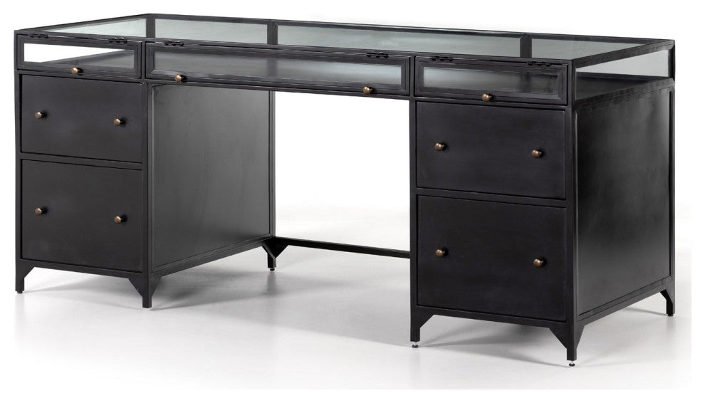 Shadow Box Executive Desk-Black