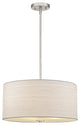 Kira Home Pearl 18" Drum Pendant Chandelier, White Textured Shade, Glass