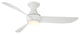 Corona 3-Blade Flush Mount Ceiling Fan, Matte White