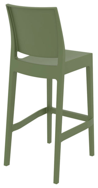 Maya Resin Bar Stool Olive Green, Set of 2