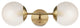 Globe Electric 51726 Celestia 2 Light 20"W Vanity Light - Matte Brass
