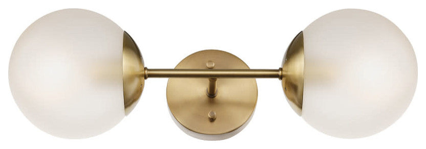 Globe Electric 51726 Celestia 2 Light 20"W Vanity Light - Matte Brass