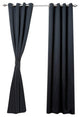 Solid Grommet Top Thermal Insulated Blackout Curtains, Black, 120"
