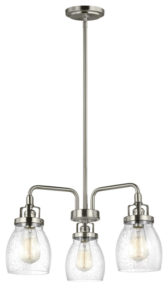Belton 3-Light Chandelier, Brushed Nickel