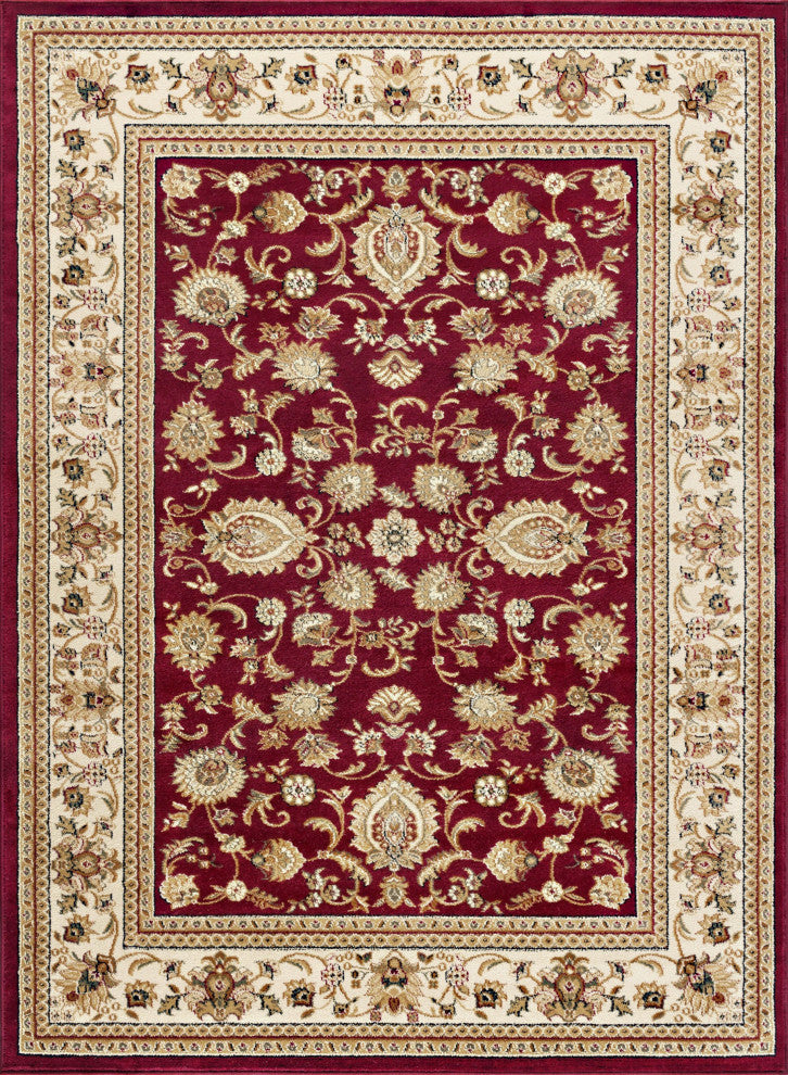 Gabrielle Traditional Oriental Red Rectangle Area Rug, 9' x 12'
