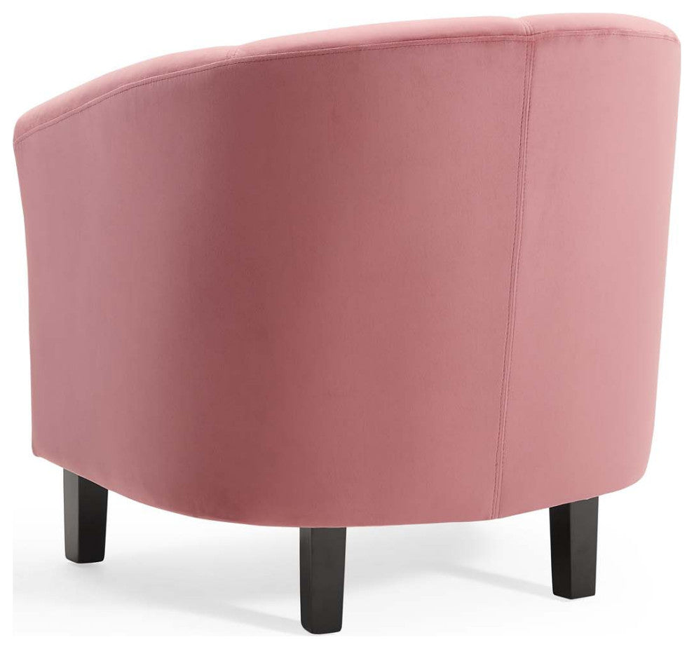 Armchair Accent Chair, Velvet, Pink, Modern, Living Lounge Hotel Hospitality