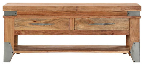 vidaXL Coffee Table End Table Accent Side Table Solid Wood Acacia 43.3 Inch