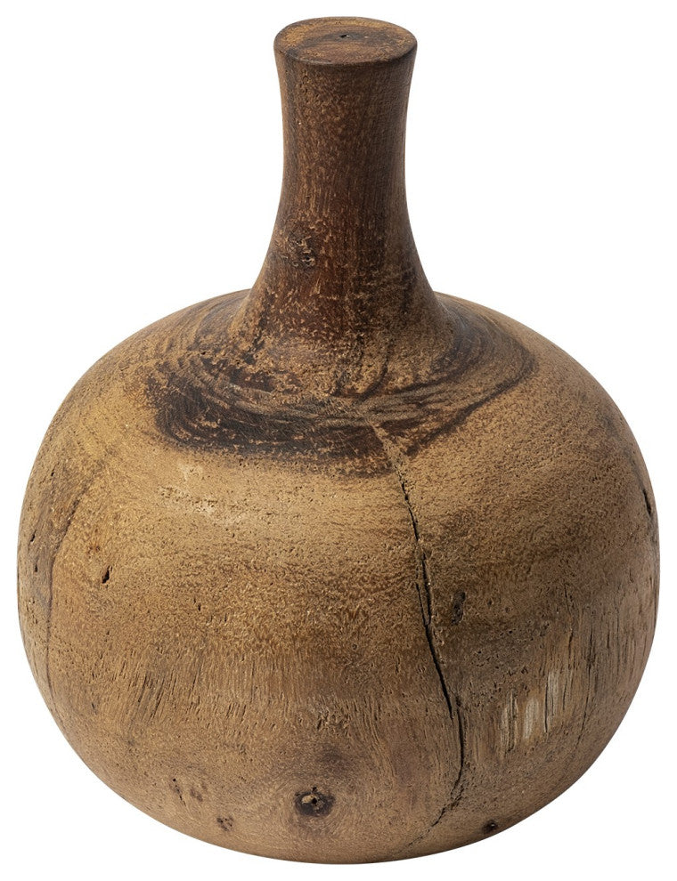 8" Vase Shaped Wooden Decor Piece