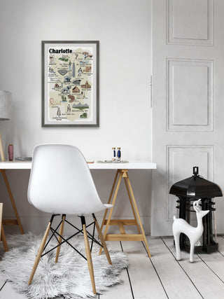 "Charlotte Spots" Framed Painting Print, 8x12