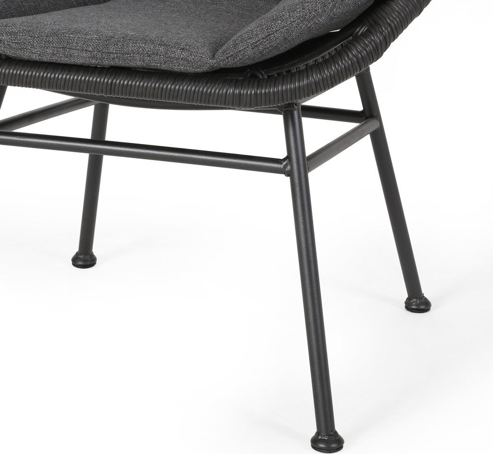 Qearl Outdoor Club Chairs, Set of 2, Gray