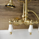 AE9T7 Wall Mount Clawfoot Tub Faucet, Brushed Brass