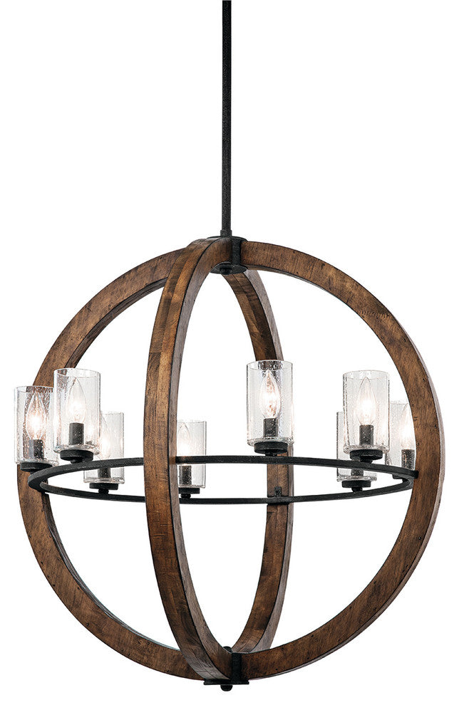 Kichler Grand Bank 8 Light Chandelier in Auburn Stained