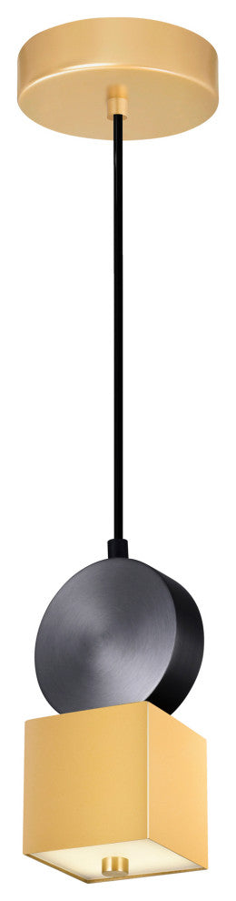 Saleen LED Mini Pendant With Sun Gold & Black Finish