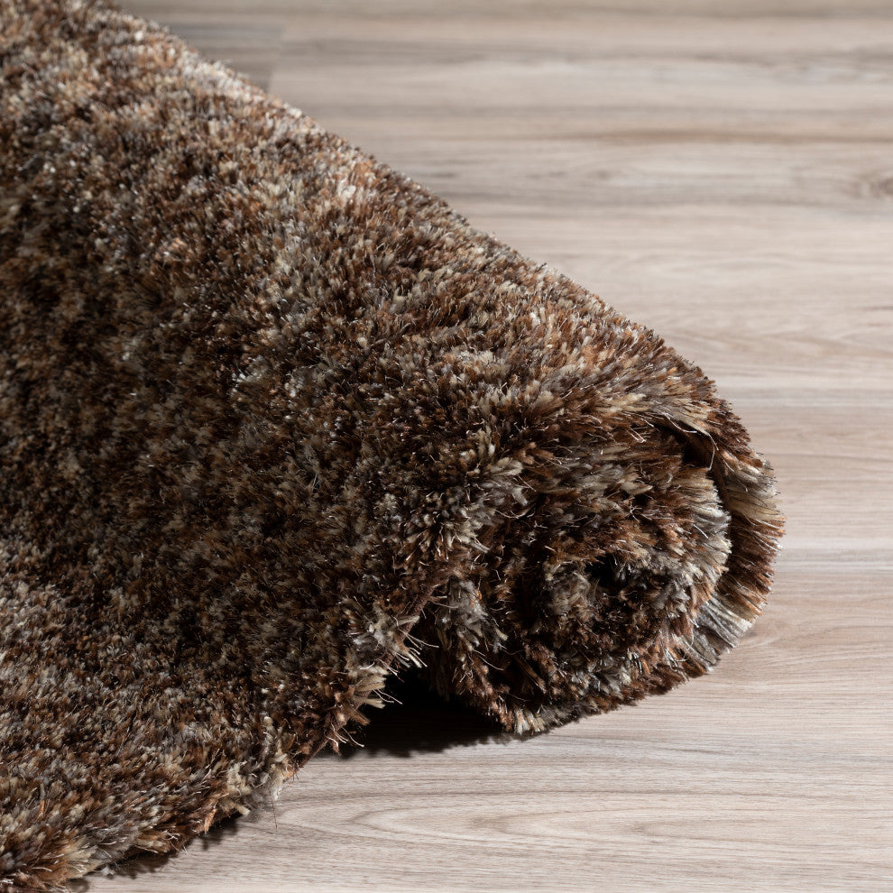 Addison Retreat Casual Multi-Tonal Shag Area Rug, 8'x10', Fudge, Art22Fu8X10