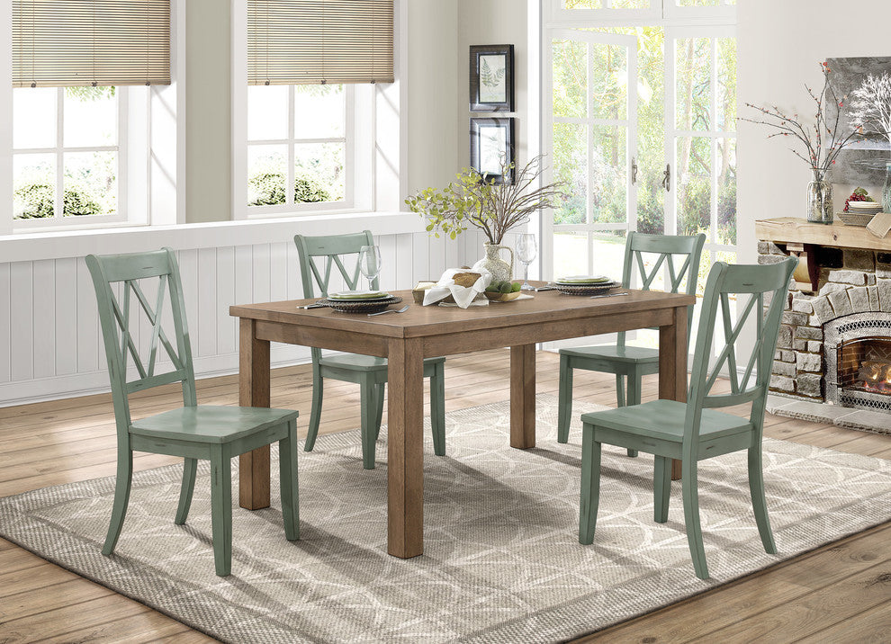 Salena Dining Room Collection, Side Chairs, Set of 2, Teal
