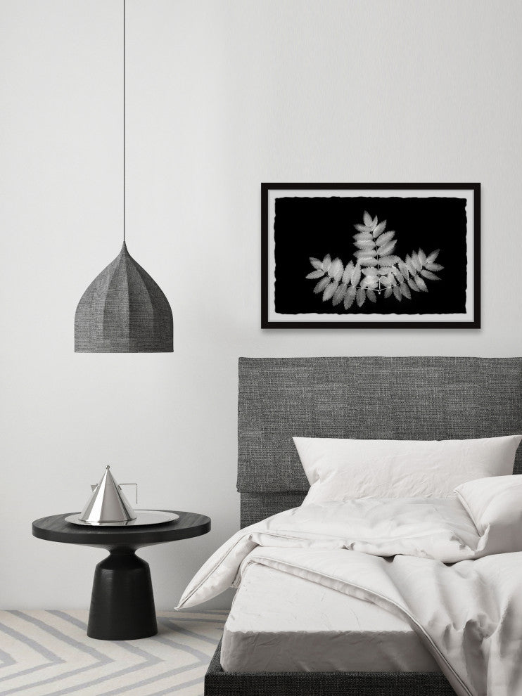 "Contrasting Leaves" Framed Painting Print, 36x24