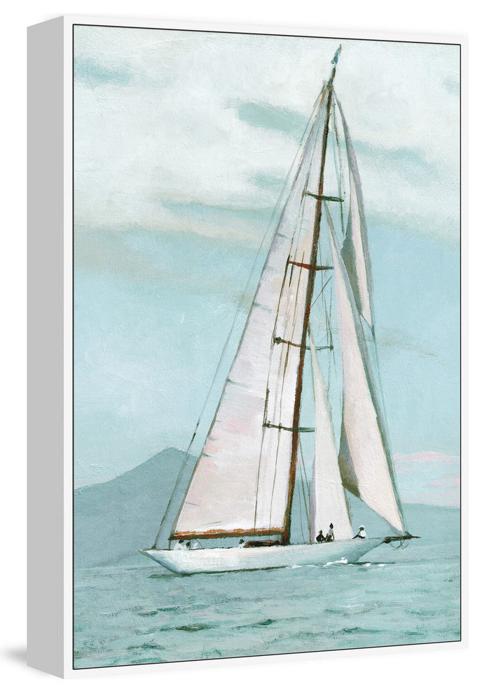 "Peaceful Sea Floater" Framed Painting Print on Canvas, 40"x60"