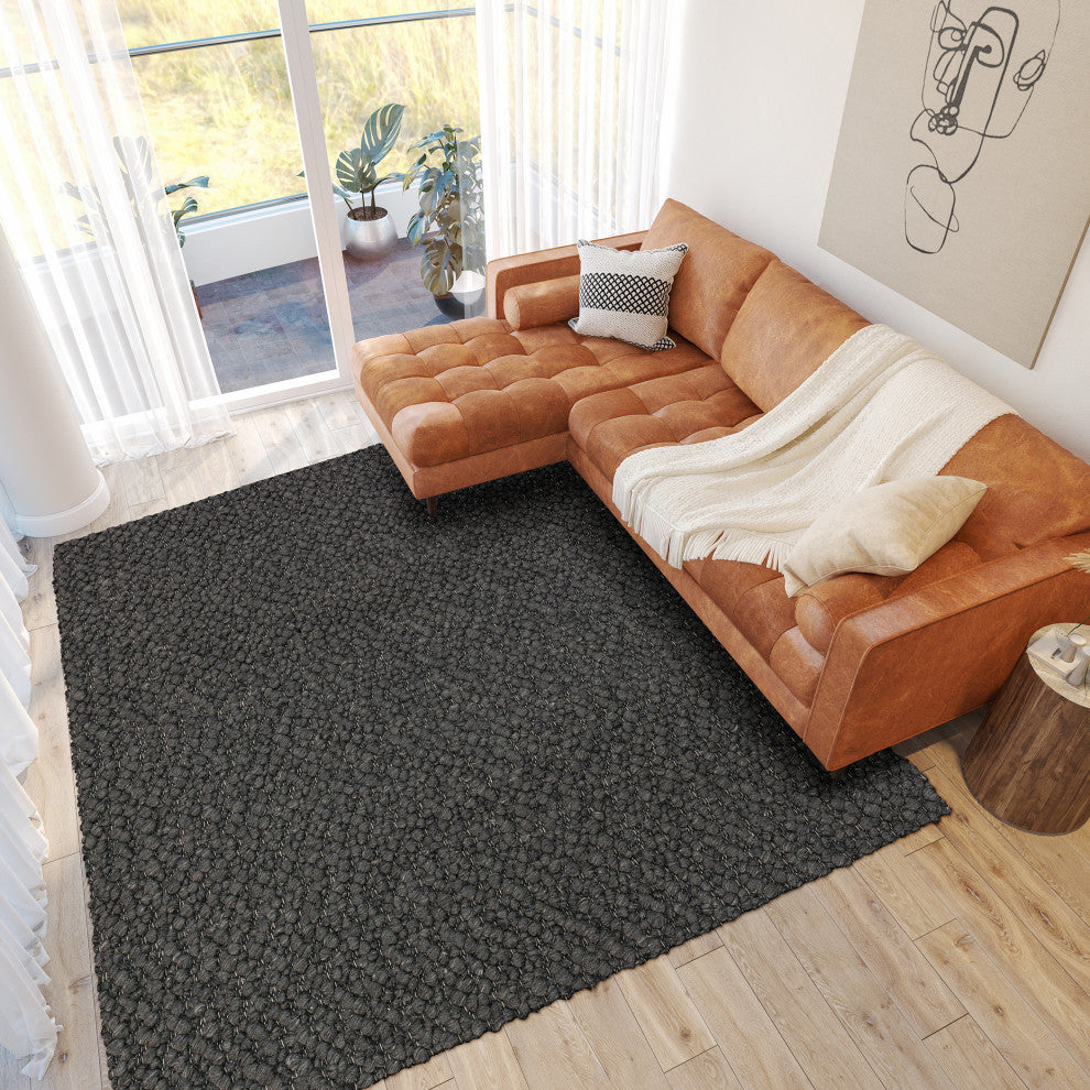 Gorbea GR1 Charcoal 6' x 6' Square Rug
