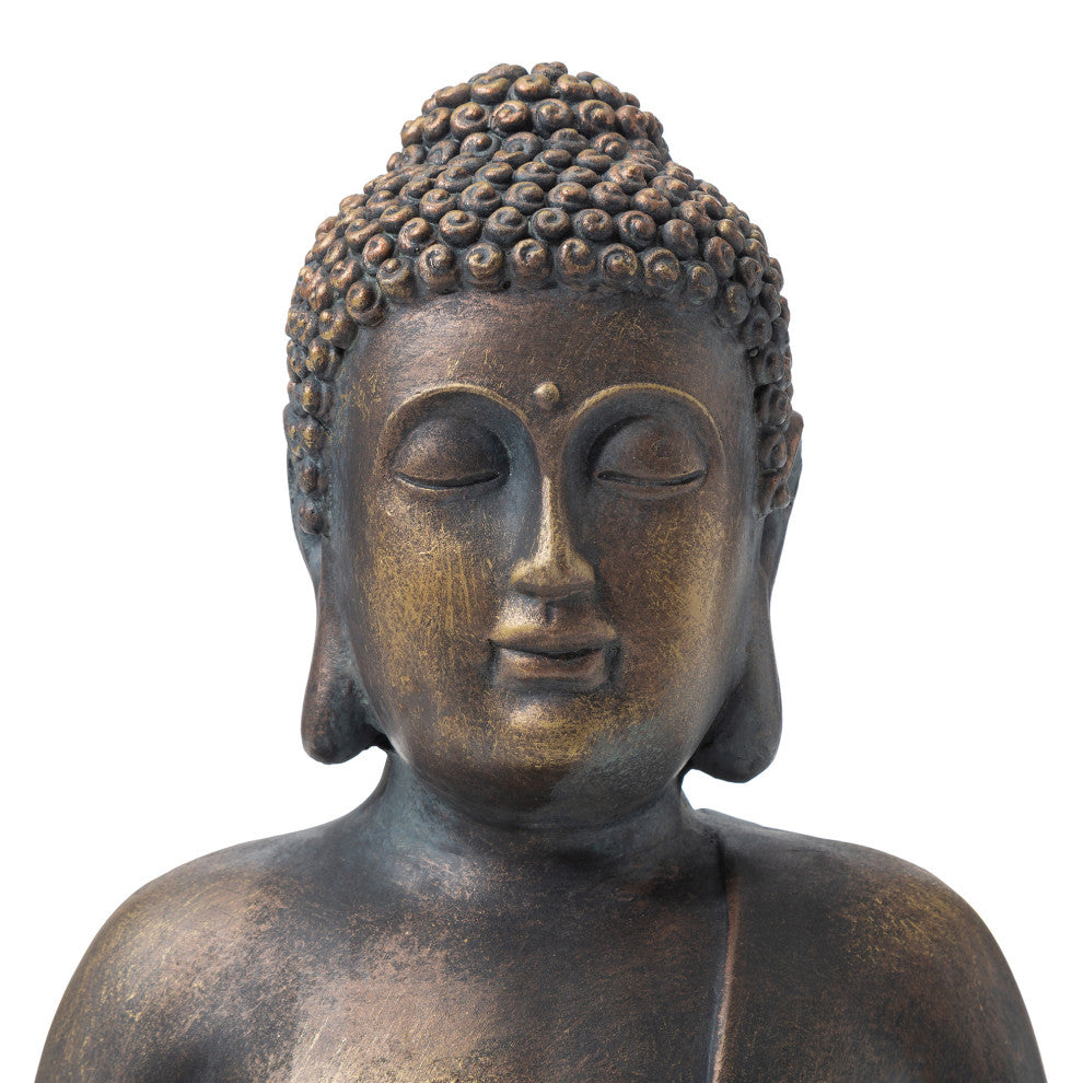 19"H MGO Meditating Buddha Statue