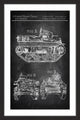 "Military Tank Design" Framed Painting Print, 12"x18"