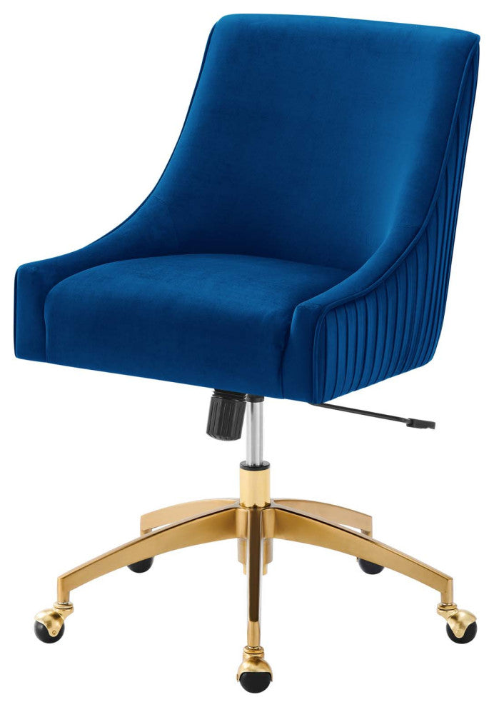 Side Dining Chair, Blue Navy, Velvet, Modern, Kitchen Cafe Bistro Hospitality