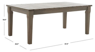 Safavieh Martinique Patio Coffee Table Light Grey