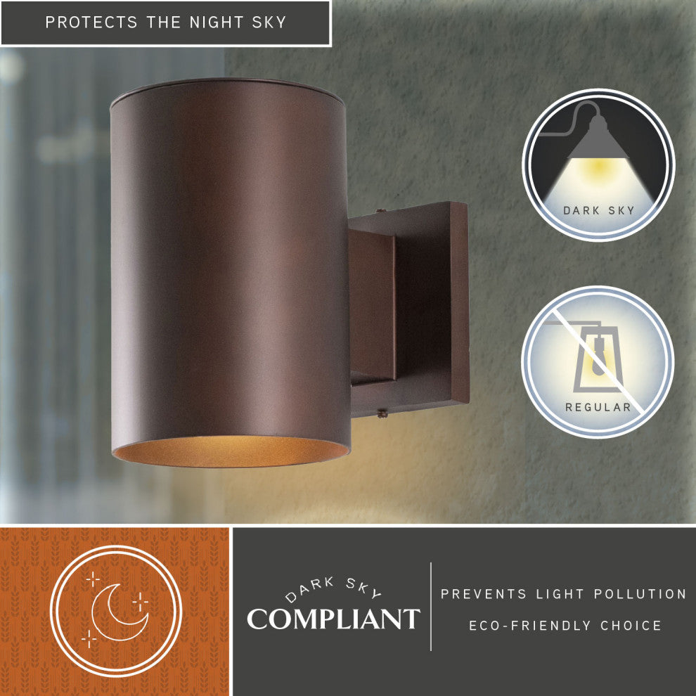 Chiasso 5" Outdoor Wall Light, Bronze