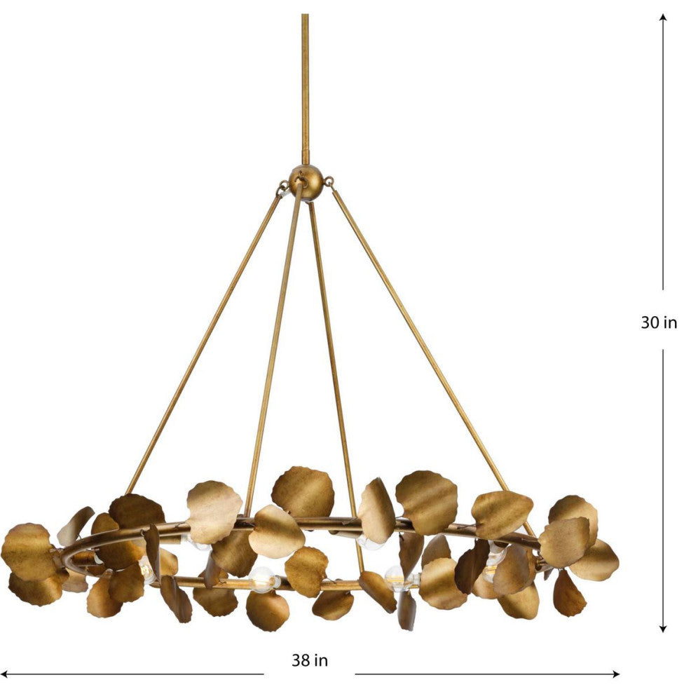 Laurel Collection 8-Light Transitional Chandelier, Gold Ombre