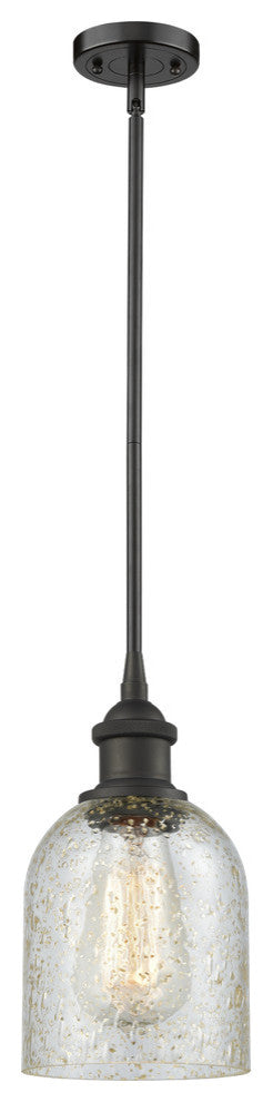 1-Light Dimmable LED Caledonia 5" Pendant, Oil Rubbed Bronze, Shade: Mica