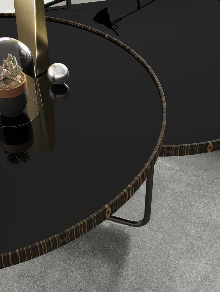 Adelphi Nesting Coffee Tables Black Glass