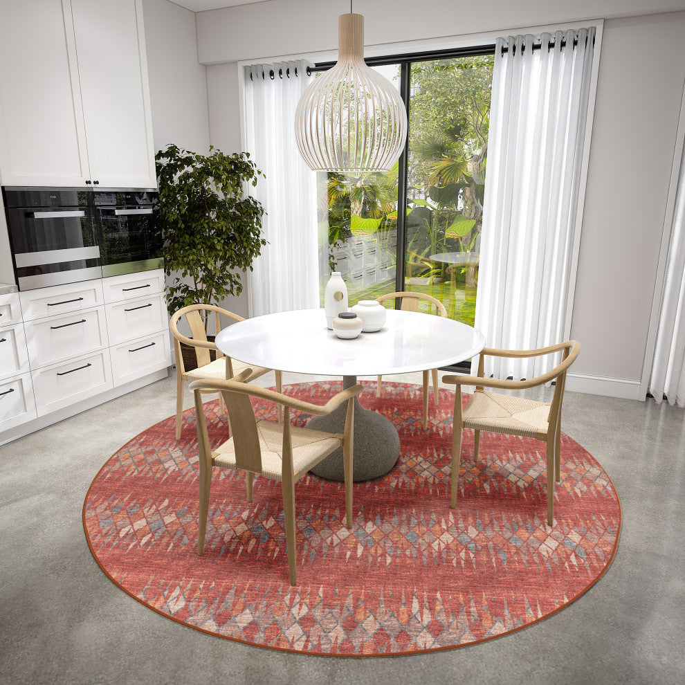 Dalyn Winslow WL5 Paprika 8'x8' Round Rug