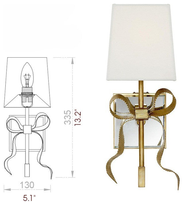 Paterna | Retro LED Copper Wall Light, White