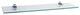 Clear Glass Floating Shelf With Chrome Brackets 24x6"