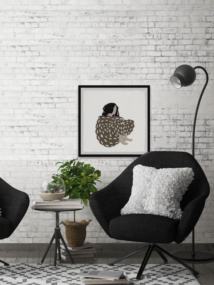"Think Like a Queen" Framed Painting Print, 12x12
