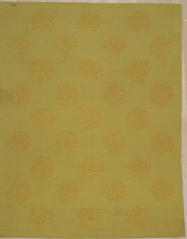 Yellow Contemporary Modern Modern Flat Weave Area Rug