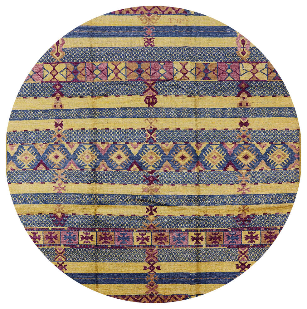 Ahgly Company Indoor Round Mid-Century Modern Area Rugs, 5' Round