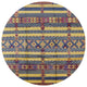 Ahgly Company Indoor Round Mid-Century Modern Area Rugs, 5' Round
