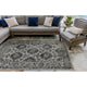 Carmel Vintage Floral Indoor/Outdoor Rug, Black, 7'10"x9'10"