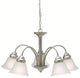 Chandelier 5-Light, Brushed Nickel