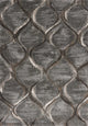 HomeRoots 5'x8' Charcoal Grey Machine Woven Ogee Indoor Area Rug