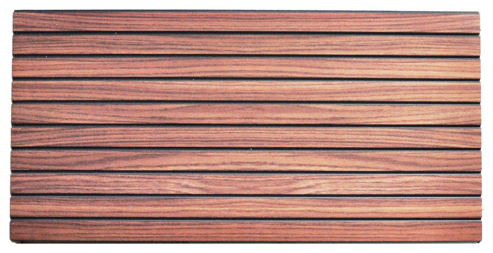 Faux Wood 3D Wall Panels, Auburn, Set of 10, Covers 54 sq ft
