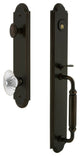 Arc 1-Piece Dummy Handleset, C Grip and Burgundy Knob, Timeless Bronze, 848485