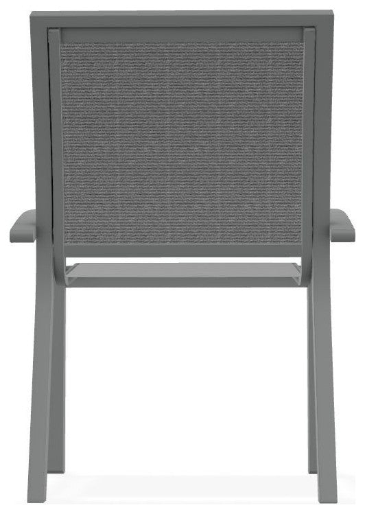 Kendall Sling Stackable Outdoor Dining Chair, Titanium/Graphite