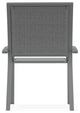 Kendall Sling Stackable Outdoor Dining Chair, Titanium/Graphite