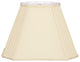 Rectangle Empire Lampshade, Pleated Cut Corners, Beige, 13"