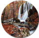 Crimea Waterfall In The Fall, Landscape Photo Round Wall Art, 11"