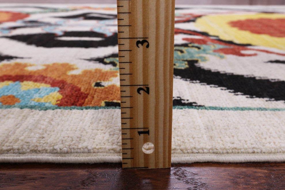 3' 0" X 14' 9" Runner William Morris Hand Knotted Rug Q9446