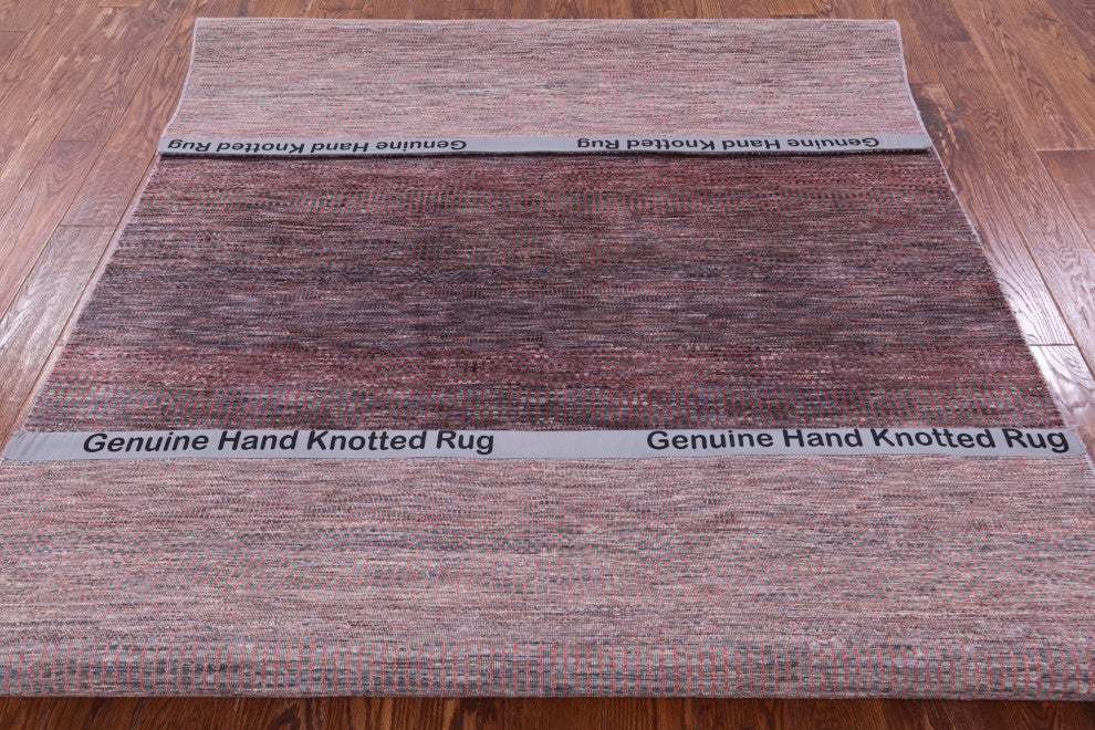 5' 10" X 9' 1" Hand Knotted Wool and Silk Savannah Grass Rug Q11925