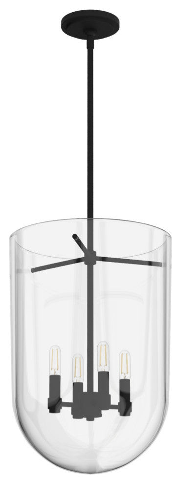 Hunter 14" Sacha Natural Iron 4-Light Pendant Ceiling Light Fixture