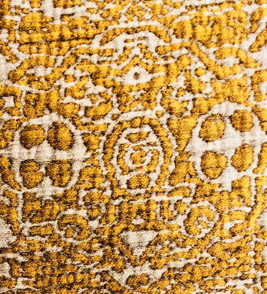 Golden Cosmo Textured Luxury Throw Pillow, 20"x30" Queen